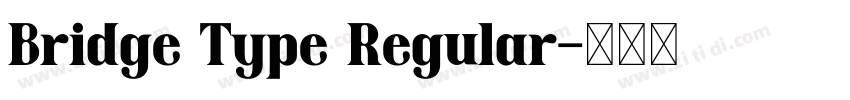 Bridge Type Regular字体转换